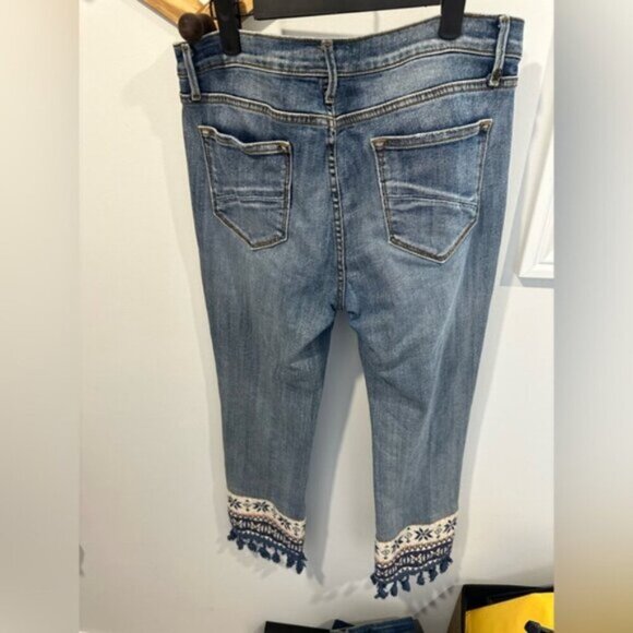 LIKE NEW- DRIFTWOOD COLETTE TASSEL HEM BOHO JEANS - Picture 6 of 9